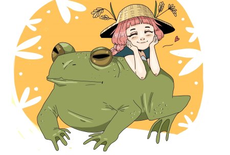 Лягушка в шляпе арт