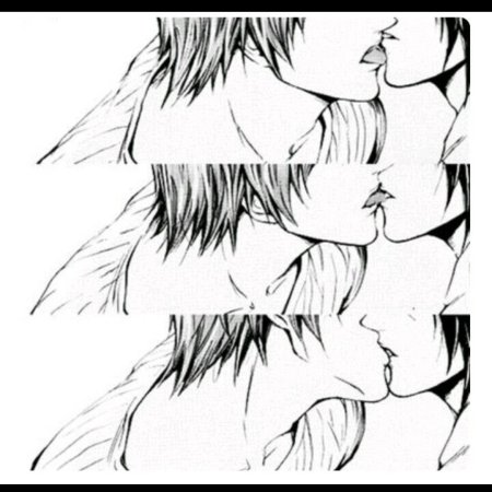 Раскраски аниме поцелуи