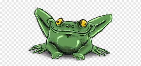 Лягушка в мультяшном стиле