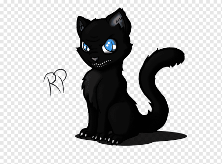 Черные мультяшные кошки