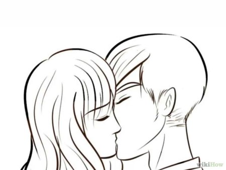 Аниме пара карандашом