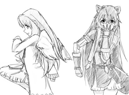 Скетч аниме восхождение героя щита