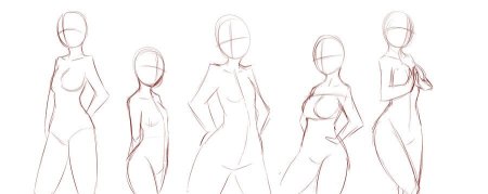 Формы тела для рисования девушки