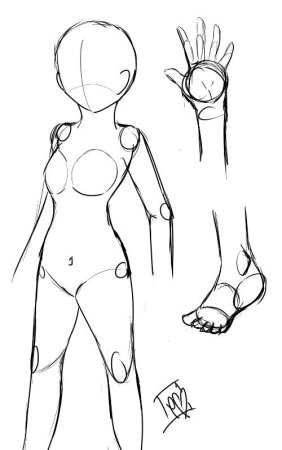 Как нарисовать аниме человека в полный рост поэтапно