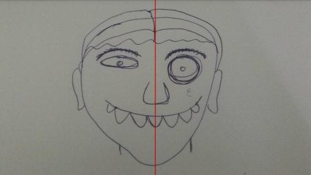Симметричное аниме лицо