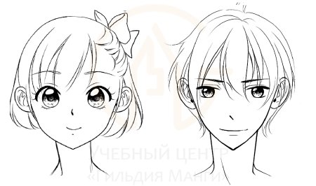 Аниме лицо анфас