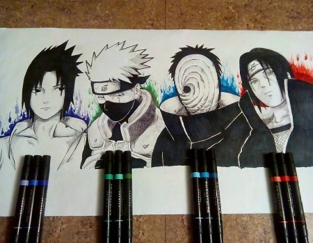 Какаши Итачи Наруто и Саске