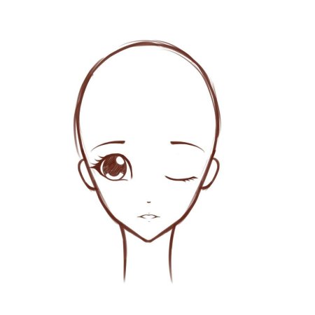 Аниме лицо без волос