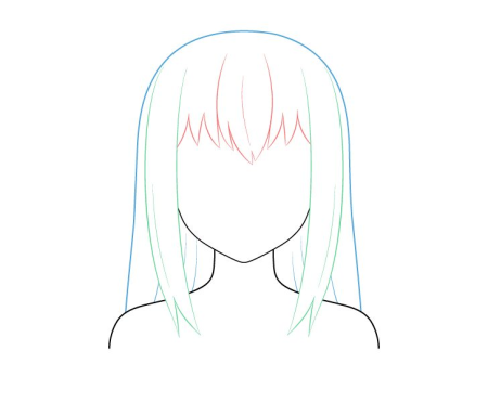 Шаблон волос аниме