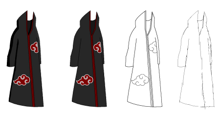 Плащ Акацуки для фотошопа