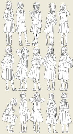 Позы для рисования в платье
