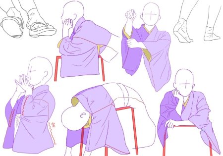 Складки на кимоно референс