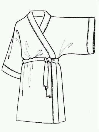 Кимоно раскраска
