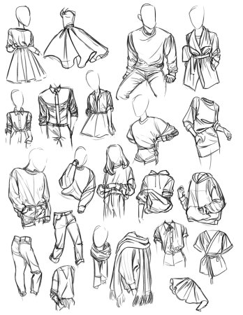 Одежда карандашом