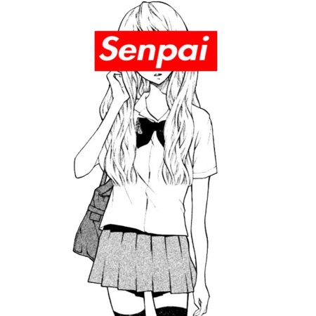 Аниме с надписью семпай