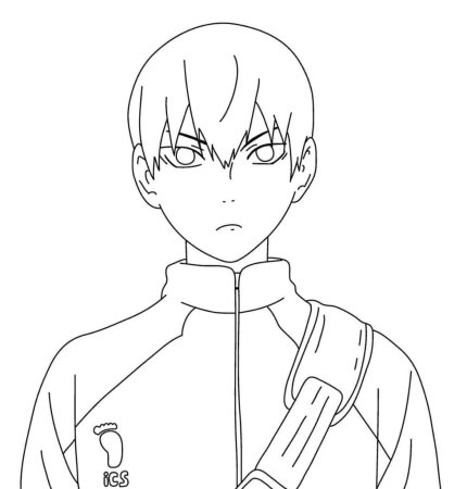 Раскраски аниме волейбол Кагеяма