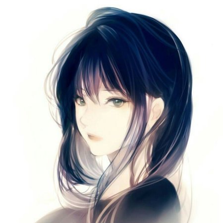 Аниме девушка с черными волосами