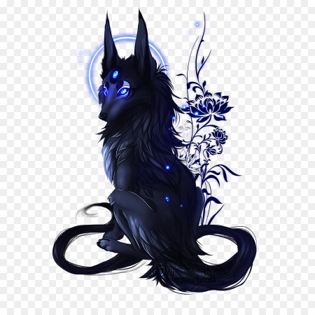 Кицунэ черная лиса