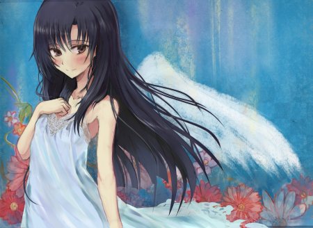 Аниме девушка с черными волосами