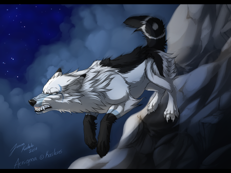 Волк аниме добрый