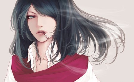 Девушка с черными волосами