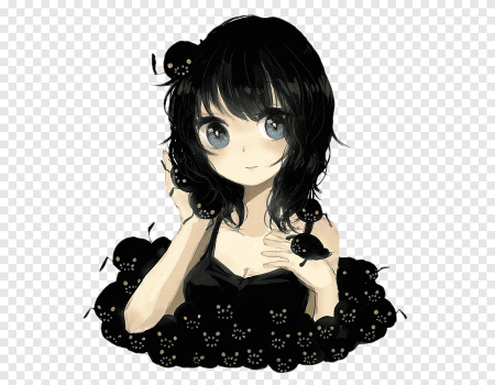 Девочка с короткими черными волосами