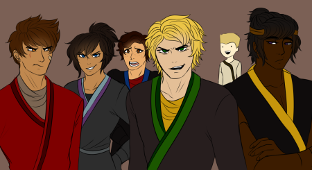 Ниндзяго Коул ,Джей, Кай , Зейн и Ллойд