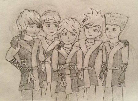 Ниндзяго Ллойд и Кай нарисовать