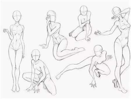 Разнообразные позы для рисования