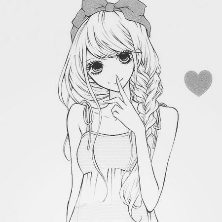 Черно белые рисунки аниме