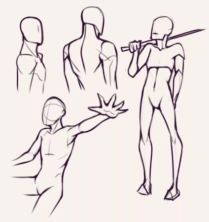 Референсы сзади парень