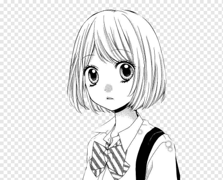 Аниме рисовка чб