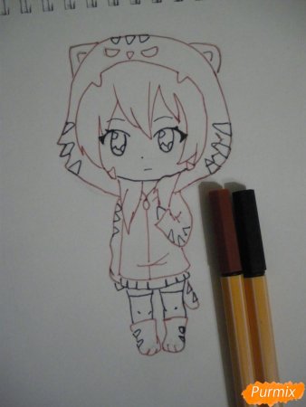 Девочка в костюме тигра Чиби