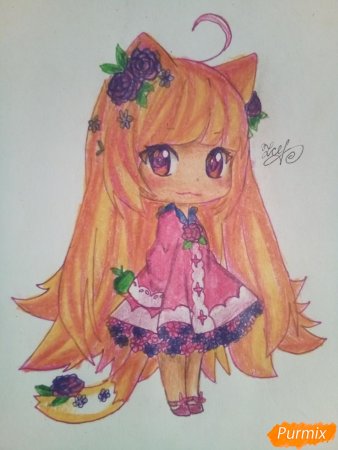 Чиби девочка Лисичка
