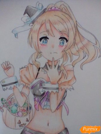 Аниме художественными карандашами