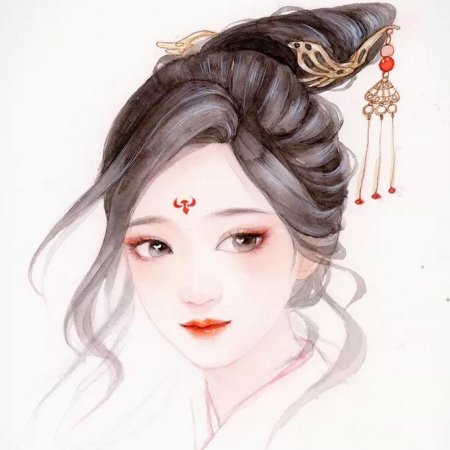 Китайская прическа карандашом