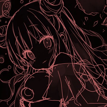 Тёмный серый аниме