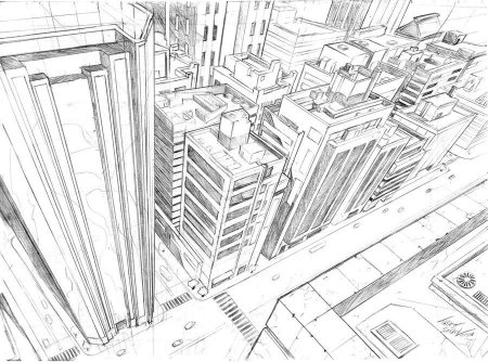 Город снизу в перспективе