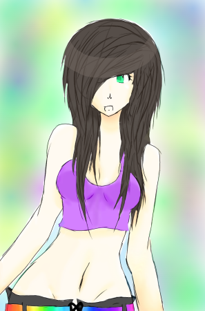 Нарисованные девочки в приложении