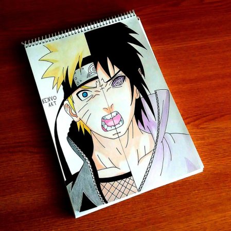 Саске в скетчбук