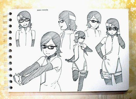 Скетчбук в стиле Наруто