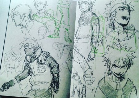 Наруто скетчбук Какаши