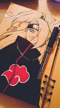 Дейдара в скетчбук