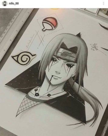 Итачи из Наруто эскиз