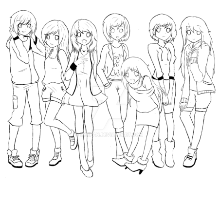 Раскраски людей аниме