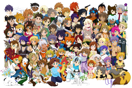 Аниме много персонажей