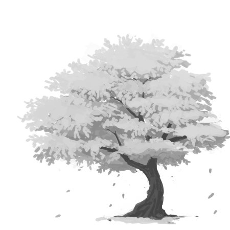 Зимнее дерево скетч