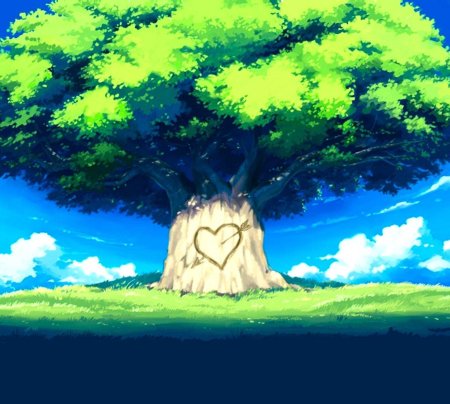 Огромное дерево аниме