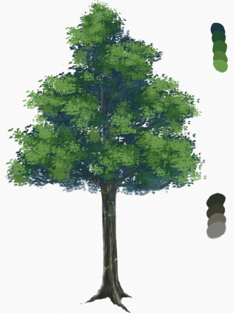 Дерево в Paint