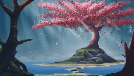 Сакура Геншин фон